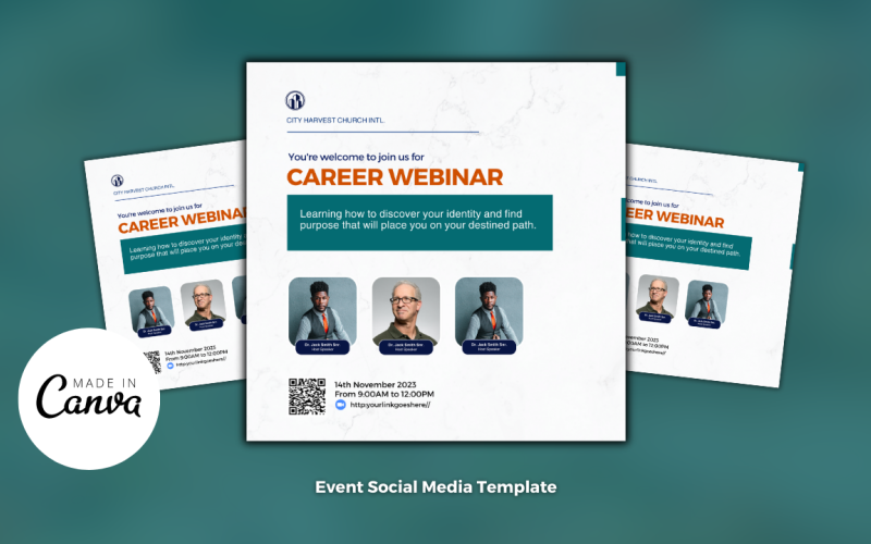 Career Webinar Event Template Social Media