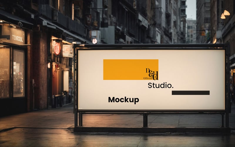 Street Billboard 4 Pack Mockup Product Mockup
