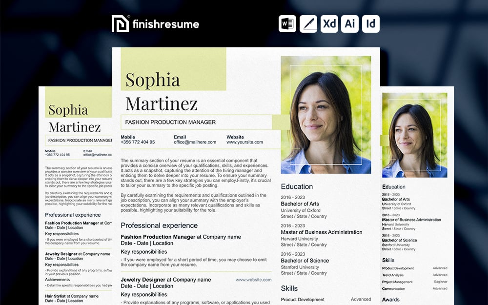 Template #367496 Mgr Resume Webdesign Template - Logo template Preview