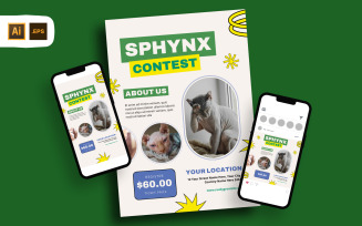 Sphynx Cat Contest Flyer Template