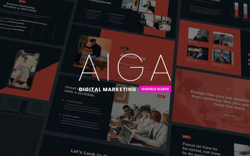 Aiga - Digital Marketing Google Slides