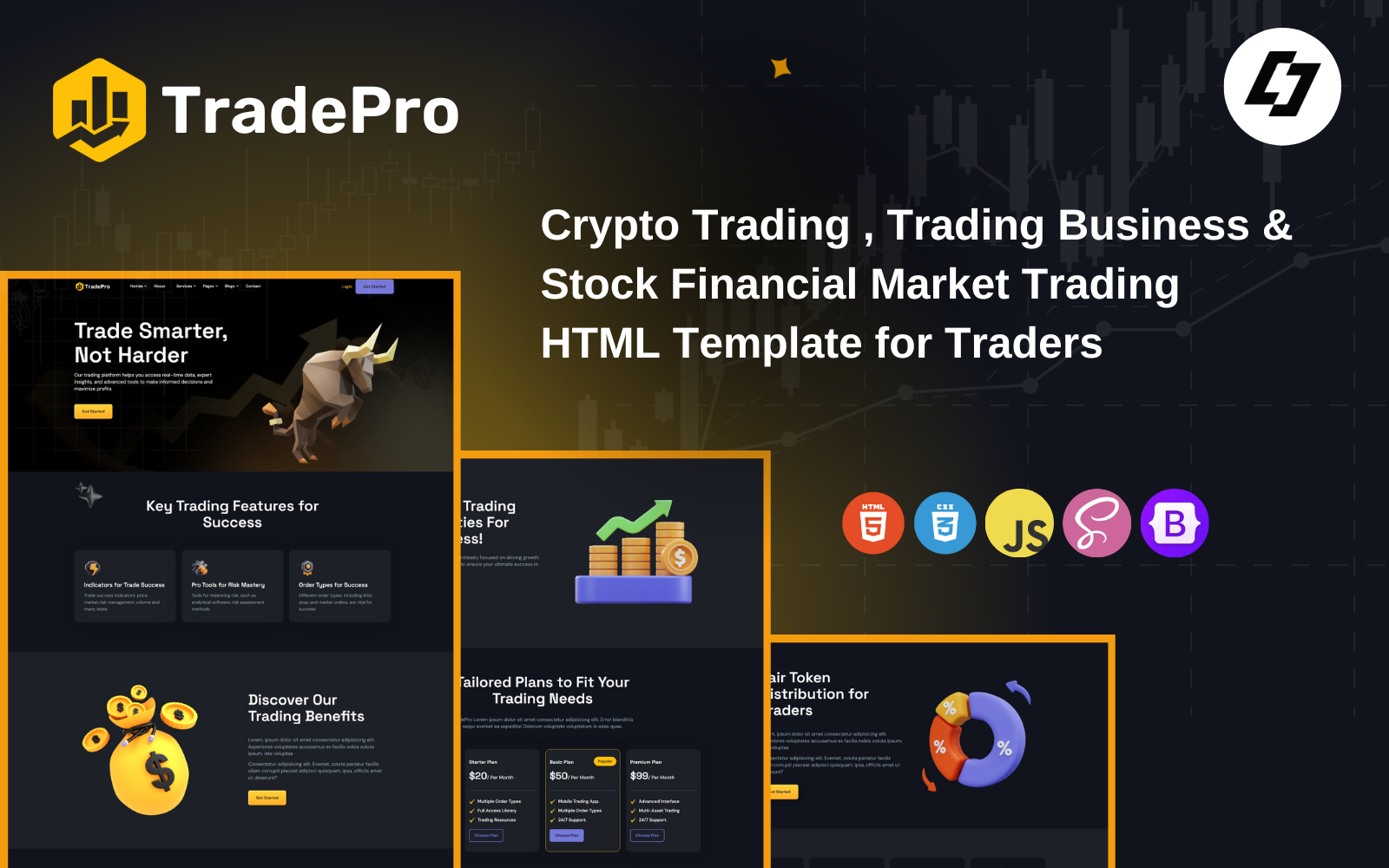 TradePro - The Ultimate HTML Template for Trading, Forex, Cryptocurrency, and Investment