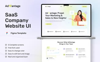AdVantage - SaaS Website UI Figma Template