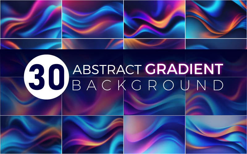 30+ Abstract Gradient blurred background illustration bundle. VOL1 Background