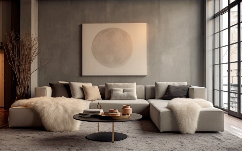 Italian Flair Luxurious Living Room Interiors 442 Illustration