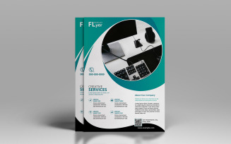 Corporate Business Flyer Template. Psd and Word