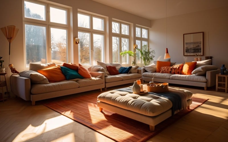 Italian Flair Luxurious Living Room Interiors 556 Illustration