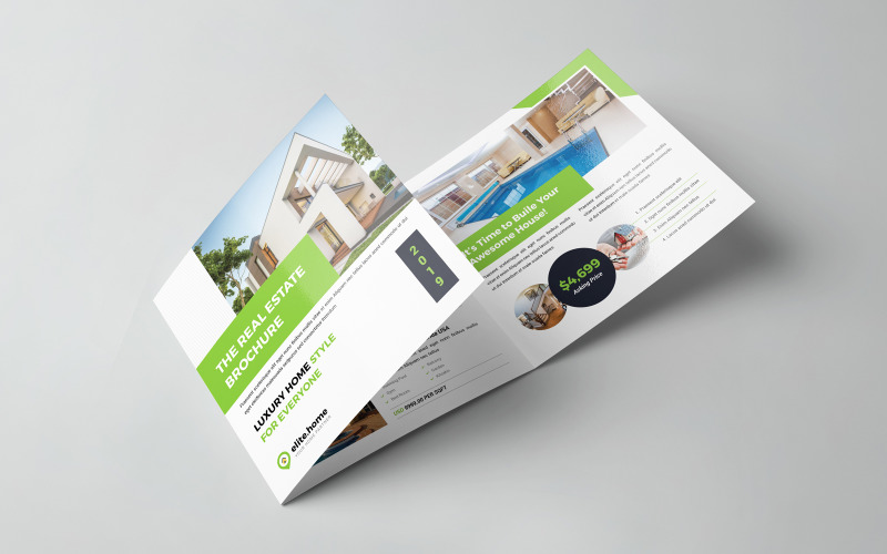 Real Estate Square Trifold Brochure Corporate Identity