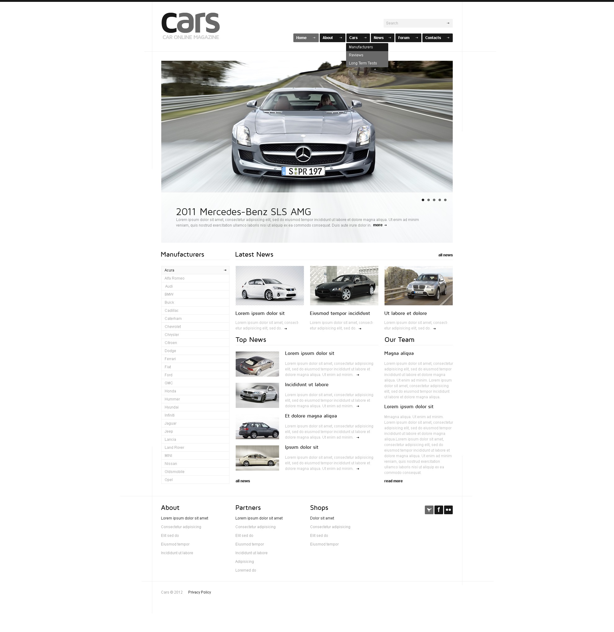 Car Website Template #36818