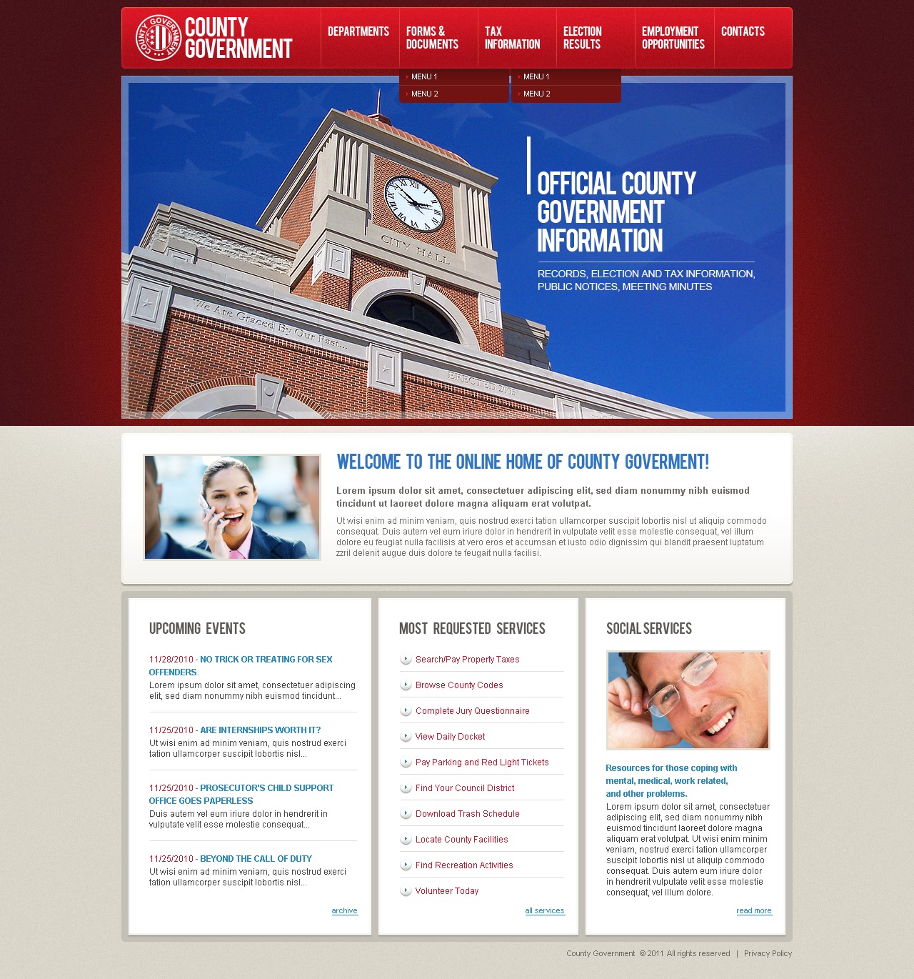 Government Website Template 36815