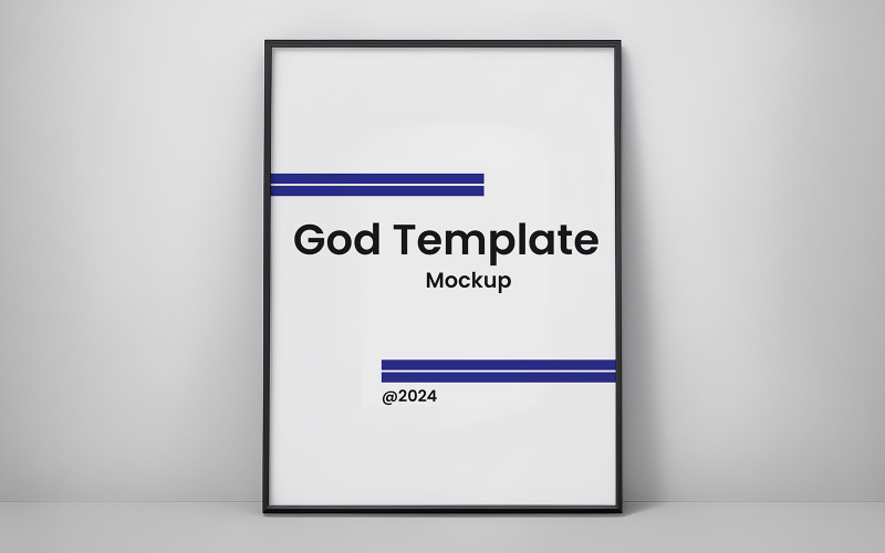Poster With Frame Mockup - Poster With Frame Mockup Product Mockup