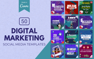 50 Digital Marketing Canva Templates For Social Media