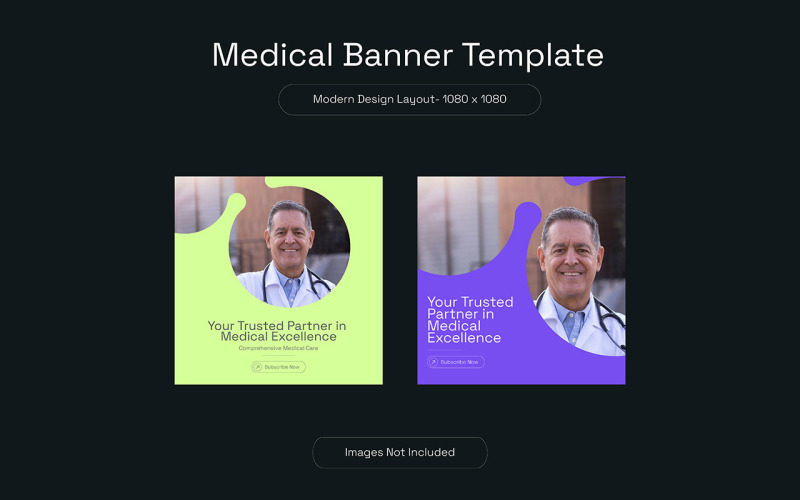 Medical doctor and healthcare consultant social media Instagram post design Corporate Identity