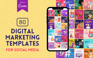 80 Premium Digital Marketing Canva Templates For Social Media