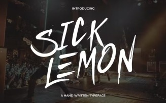 Sick Lemon - Hand Written Typeface Fonts