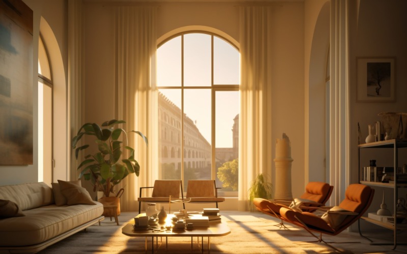 Elegance Redefined An Italian Living Room Oasis 758 Illustration