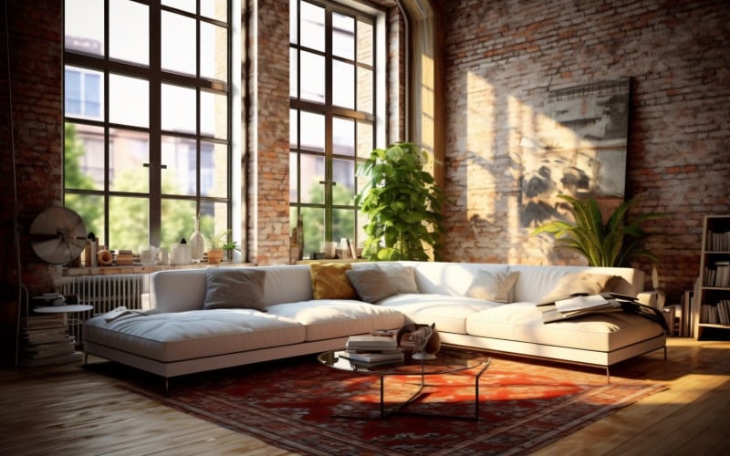 Italian Chic Captivating Living Room Interiors 722 Illustration