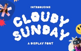 Cloudy Sunday - 90s Retro Display Font