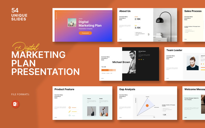 Digital Marketing Plan Presentation PowerPoint Template