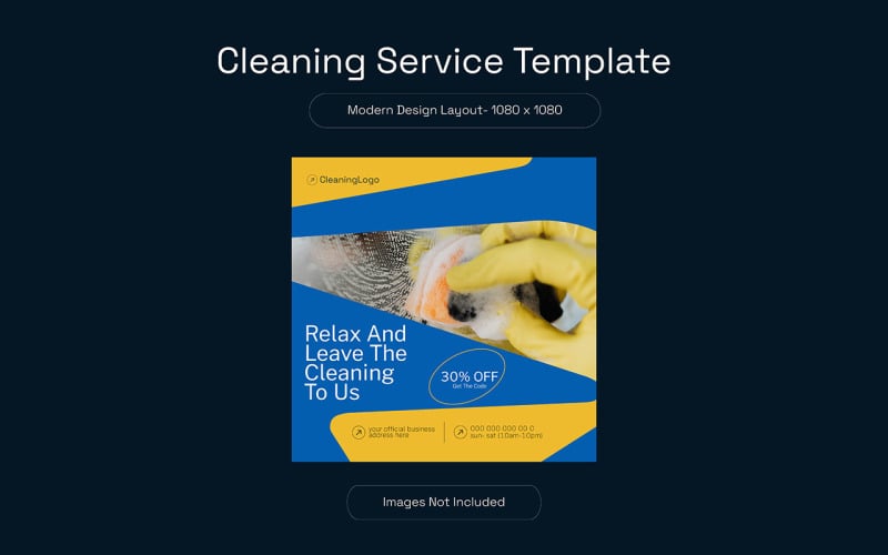 Cleaning Services Social Media Template For Your Business to Advertise and Promote Corporate Identity