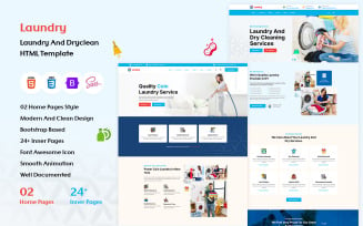 Laundry and Dry clean Service HTML Template