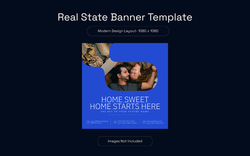 Real estate house property social media or Instagram post or square web banner promo template Corporate Identity