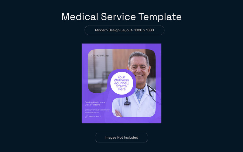 Medical doctor and healthcare consultant social media Instagram post Corporate Identity