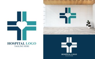 Simple hospital logo template