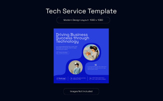 Technology Social Media Post Template Layout