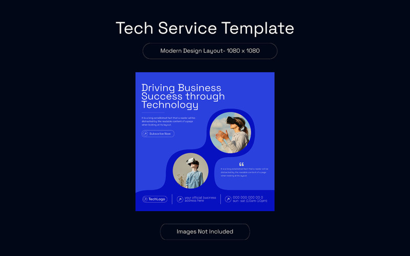 Technology Social Media Post Template Layout Corporate Identity