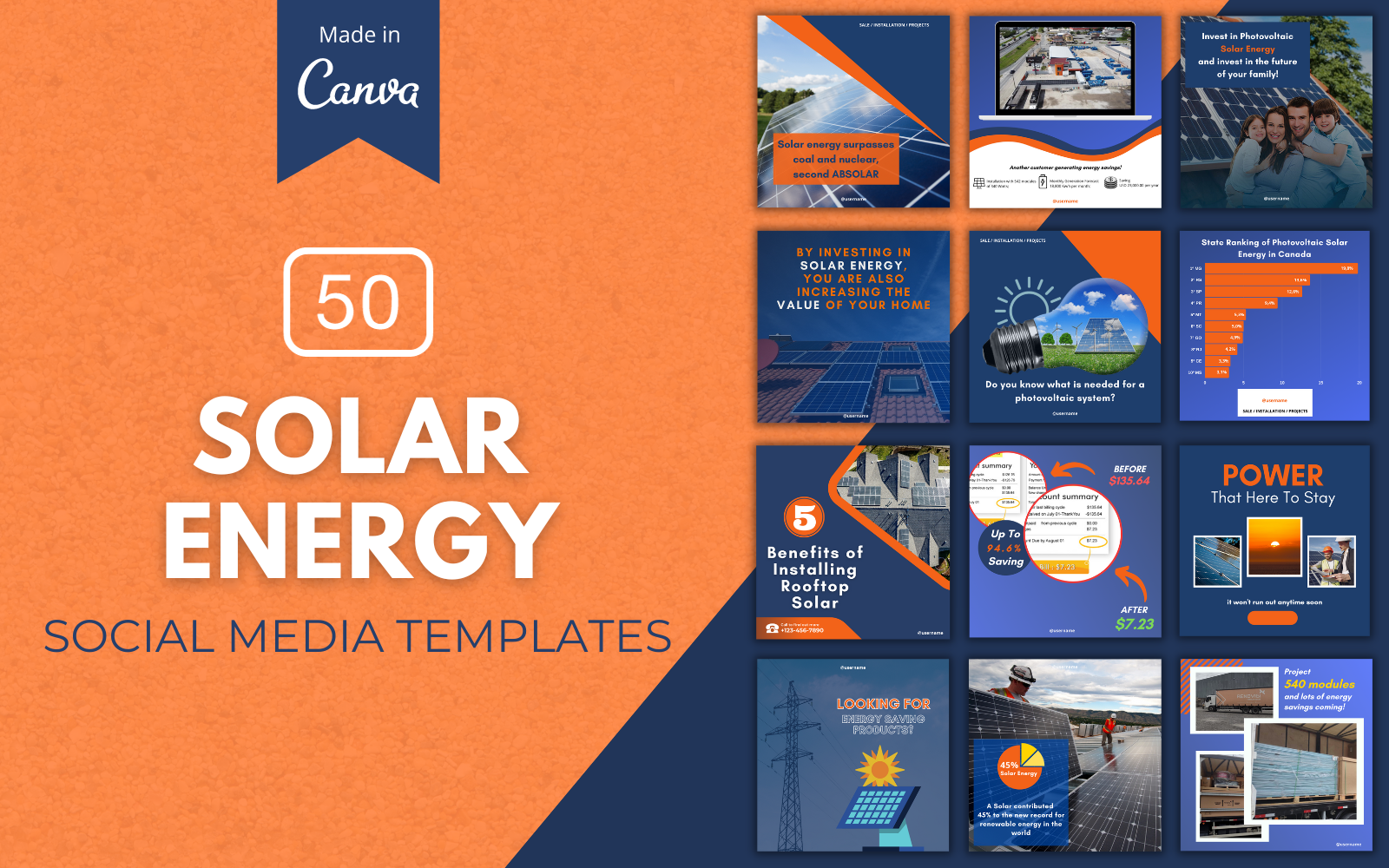 50 Solar Energy Canva Templates For Social Media