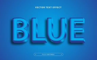 3d blue text effect design. modern text design. fully editable text effect.