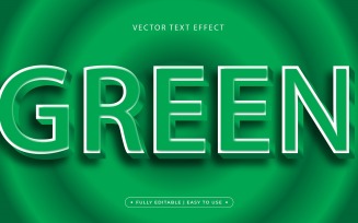 3d green text effect design. modern text design. fully editable text effect.