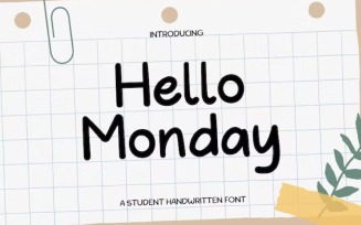Hello Monday - Student Handwritten Font