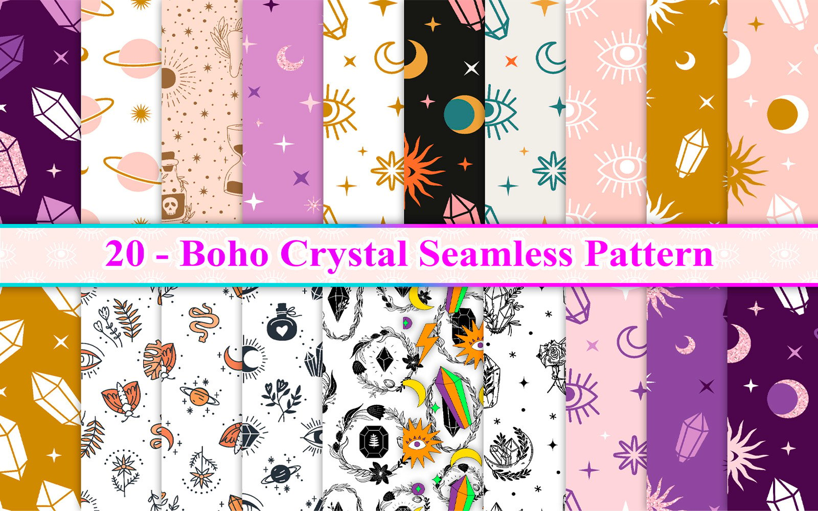 Kit Graphique #368843 Boho Cristal Divers Modles Web - Logo template Preview