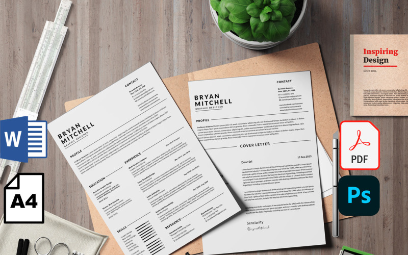 Bryan Mitchell printable 'Ms word' resume tamplate Resume Template