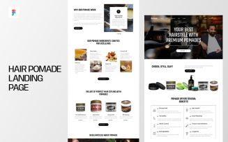Hair Pomade Landing Page Template