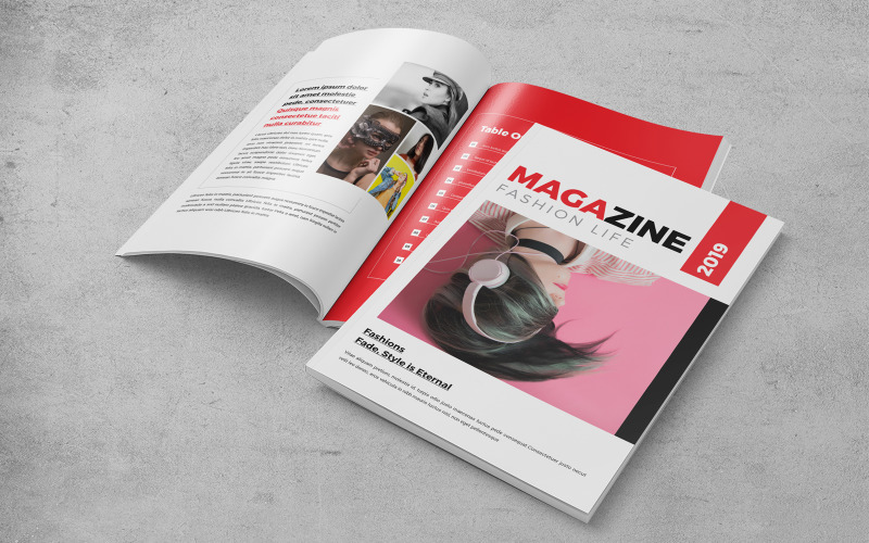 24 Pages Fashion Magazine Template Corporate Identity