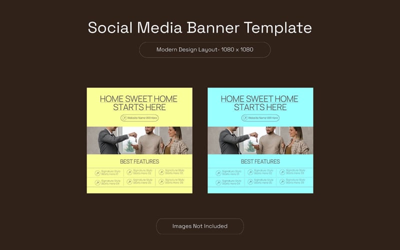 Real estate home sale banner or social media post template Corporate Identity