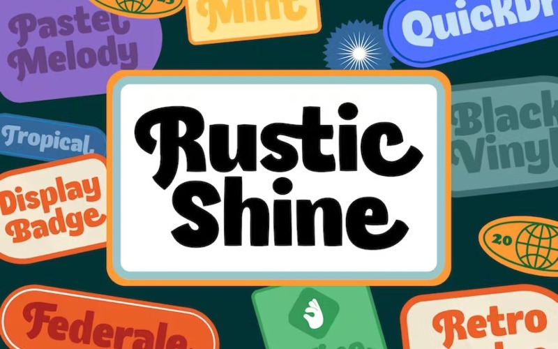 Rustic Shine - Retro Display Font