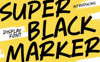 Super Black Marker - Handwritten Display Font