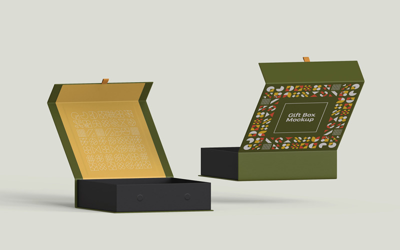 Gift Box Mockup PSD Template Vol 05 Product Mockup