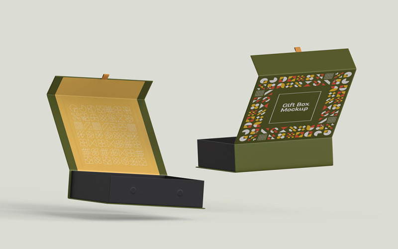 Gift Box Mockup PSD Template Vol 06 Product Mockup