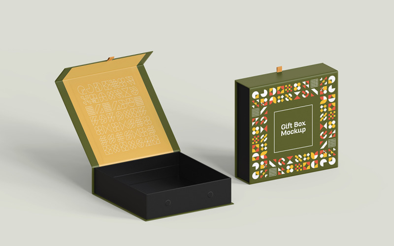Gift Box Mockup PSD Template Vol 07 Product Mockup