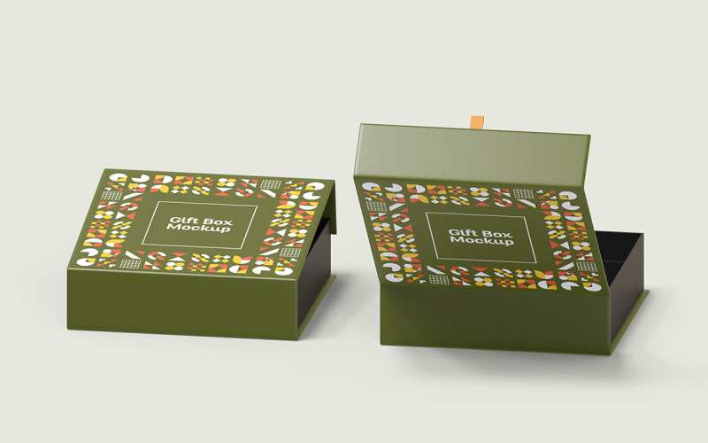 Gift Box Mockup PSD Template Vol 11 Product Mockup