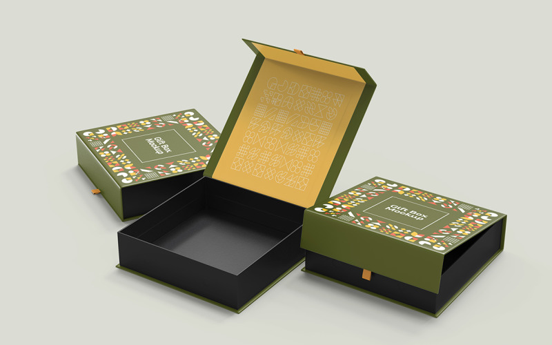 Gift Box Mockup PSD Template Vol 15 Product Mockup