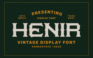 Henir Retro Style Font Type