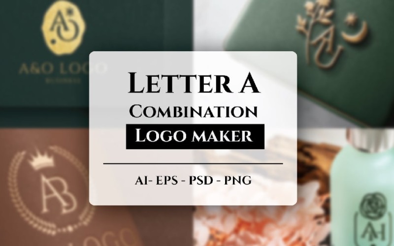 Letter A Combination Logo Maker Pack Logo Template