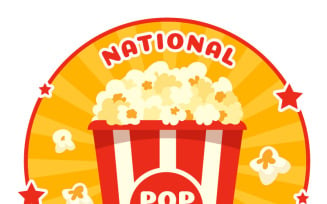 12 National Popcorn Day Illustration