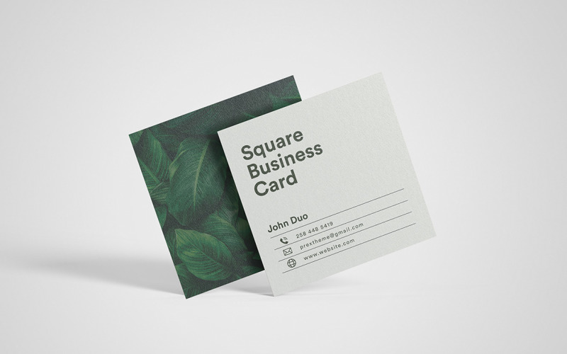 Square business card mockup Vol 02 Product Mockup